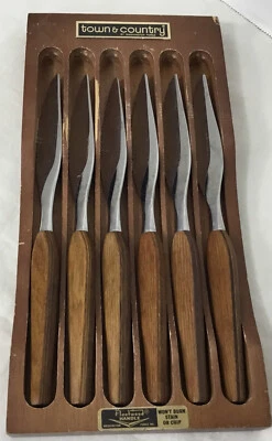 Juego de 6 cuchillos para carne de acero inoxidable Washington Forge con estuche MCM Foto 1 de 4