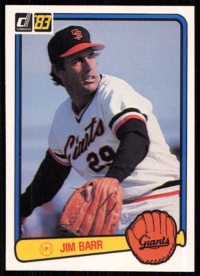1983 Donruss Jim Barr San Francisco Giants #398 - Image 1 of 2