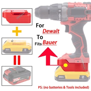 Adapter For Dewalt For Hercules Lithium Battery To For Bauer 20V Power Tools - Picture 1 of 12