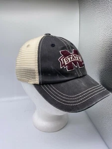 Gray Mississippi State MSU Bulldogs NCAA TOW Trucker Hat 6 1/2 - 6 7/8 - Picture 1 of 7