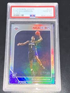 2019-20 Hoops Zion Williamson /199 Silver Rookie PSA 10 RC #258 RARE