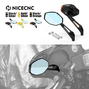 M8 x P1.25 /65 Thread Rearview Convex Mirrors For Harley Dyna Softail Breakout - Picture 1 of 23