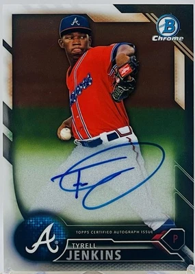 2016 Bowman Chrome Prospects Autographs #BCAP-TJ Tyrell Jenkins Auto RC Braves - Image 1 of 2