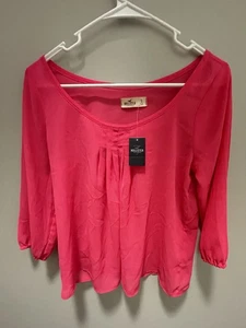 Holister Blouse Top Pink Teen Small - Picture 1 of 3