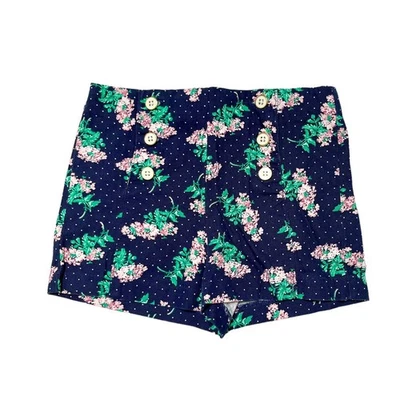 Janie And Jack Button Front Floral Shorts Size 7 - Image 1 of 4