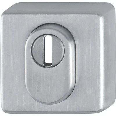 HOPPE Zylinderrosette außen eckig PZ mit Kernziehschutz, Edelstahl matt - Bild 1 von 3