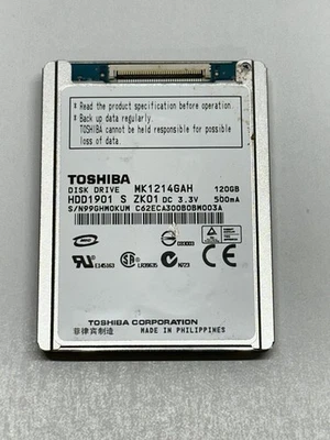 Toshiba 120GB MK1214GAH 1.8" CE hard drive for notebook/ IPOD/ Video camera. - Image 1 of 3