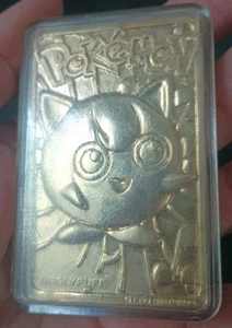 Tarjeta coleccionable Nintendo Jigglypuff 1999 chapada en oro de 23 quilates en estuche Burger King - Imagen 1 de 12