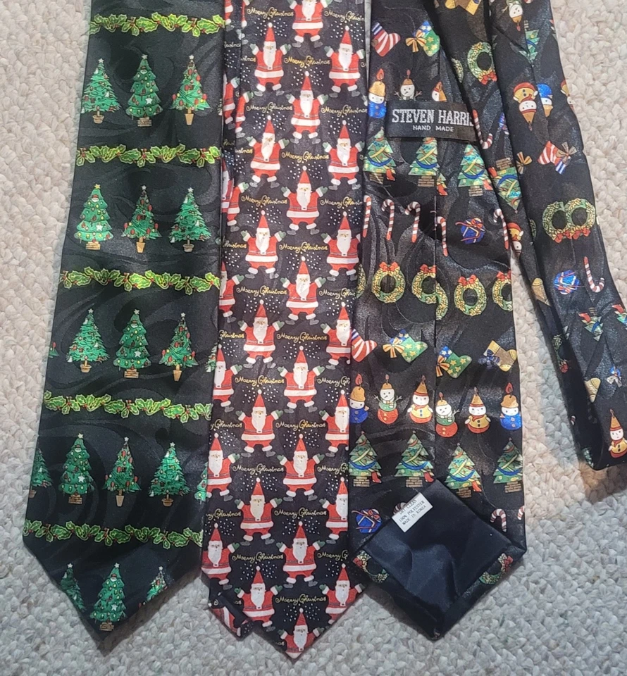Lot of 3 Christmas Neckties • Steven Harris• Low Postage - Image 1 of 1