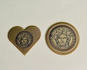 Embroidered Iron-on Designer Logo Fashion Clothing Patch (Set of 2) - Picture 1 of 1