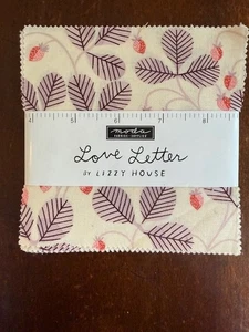 Love Letter by Lizzy House Moda Fabrics Floral Fabric Charm Pack 5" Square Pack - Picture 1 of 1
