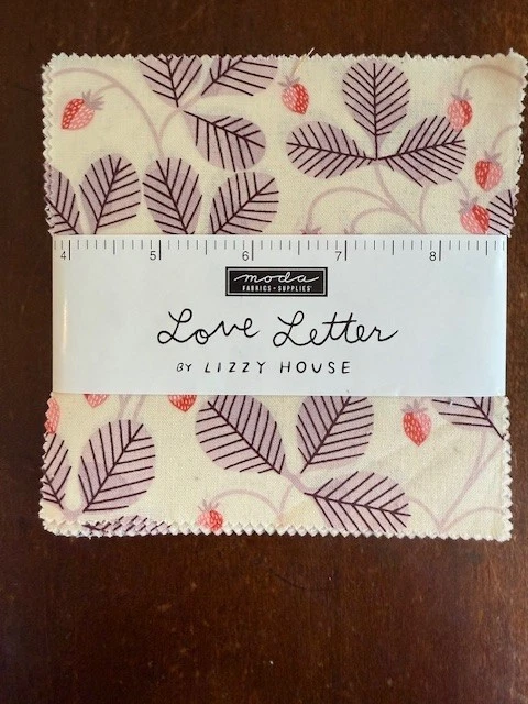 Love Letter by Lizzy House Moda Fabrics Floral Fabric Charm Pack 5" Square Pack - Image 1 of 1
