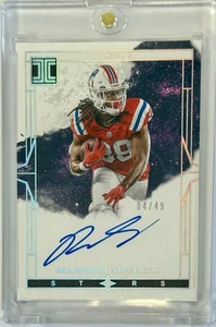 RHAMONDRE STEVENSON 2024 ESTRELLAS IMPECABLES AUTÓGRAFO/49 PATRIOTAS DE NUEVA INGLATERRA - Imagen 1 de 3