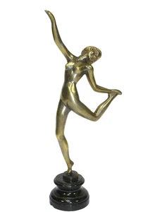 Dakon Bronze Wien Tänzerin Art Deco - Bild 1 von 12