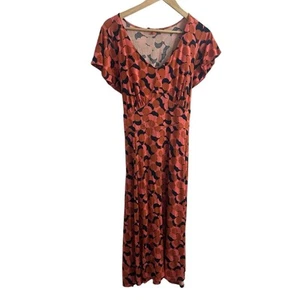 Robe décontractée ModCloth mi-longue cravate à pois été rouge grande taille 1X - Photo 1/5