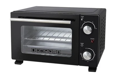 FORNO FORNETTO ELETTRICO 10 LITRI 800W TIMER CON GRIGLIA E TEGLIA COLORE NERO - Immagine 1 di 4