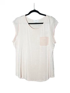 Calvin Klein Mujer Rosa Claro, Camisa Manga Corta, Talla Grande, Usada. - Imagen 1 de 5
