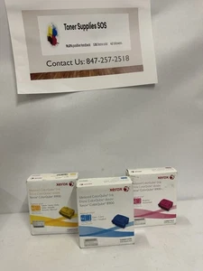 Set if 3 ColorQube Xerox 108R01026 108R01027 108R01028 Solid Ink Stick CYM - Picture 1 of 2