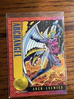 Skybox Marvel X-Men 1993 serie 2 Arcángel #37 - Archienemigos Foto 1 de 2