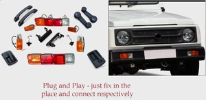 Juego de luces y manijas aptas para Suzuki Samurai Sierra SJ410 413 Jimny Gypsy - Imagen 1 de 10