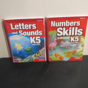 2 Books abeka Teacher Key K5. Letters and Sounds & Numbers Skills Arithmetic. - Bild 1 von 3