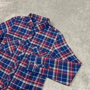 Camisa de franela Kuhl Tess para mujer mediana roja a cuadros suave acogedora cabina botones de metal - Imagen 1 de 10