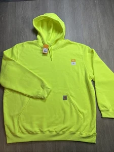 Carhartt Alta Visibilidad Sudadera con Capucha Hombres 3XL Neón Peso Medio K121-BLM Nueva - Imagen 1 de 9