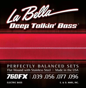 La Bella 760FX Deep Talkin' Bass Stainless Steel Flatwound Bass Guitar Strings  - Picture 1 of 1