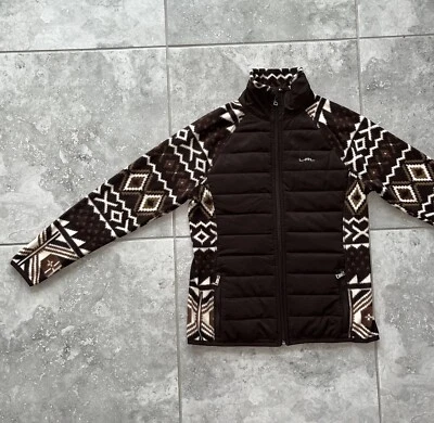 Lauren Ralph Lauren Jacket Tribal Aztec Full Zip Fleece Brown LRL Women Petite S - Image 1 of 4