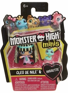 Neu 2017 Monster High Minis Cleo De Nile & Hissette SEHR SELTEN! 1,25” Puppe + 3/4” - Bild 1 von 5