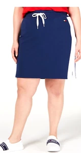 Tommy Hilfiger Women's Plus Above The Knee Pencil Skirt, Blue, OX - Picture 1 of 4