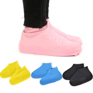 Silicone Shoe cover Outdoor Non-slip Waterproof Shoe Cover Thick Rain Boots M//L - Picture 1 of 26