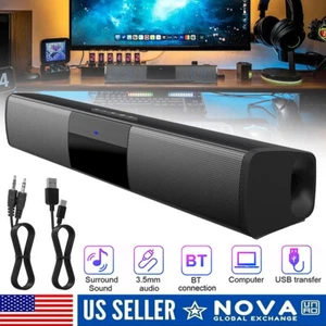 Surround Sound Bar Wireless Bluetooth Stereo Speakers Soundbar TV Home Theater - Picture 1 of 21
