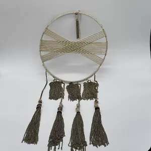Cadenas de metal y piedras pulidas atrapasueños con borlas - Imagen 1 de 12