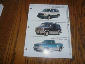 1994 Chevrolet Vans & Specialty Vehicles Brochure/Flyer - Franklin Motor Coaches - Picture 1 of 2