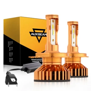 AUXBEAM H4 HB2 9003 LED Headlight Kit High/Low Beam Bulb High Power 6000K F2 - Picture 1 of 12