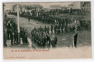 CILE Punta Arenas 18 de Septiembre Punto di Sabbia Circolata Ed. P. L. Ballester - Foto 1 di 2