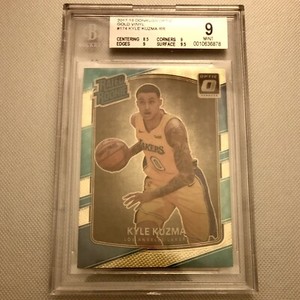 RARE 2017-18 Donruss Optic Gold Vinyl #174 Kyle Kuzma Rated Rookie TRUE 1/1 RC