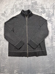 Banana Republic Full Zip Cashmere lambswool Sweater Mens Mock Neck Sz Xl - Picture 1 of 8