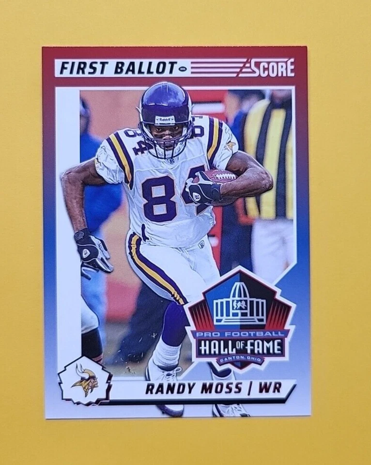 Randy Moss - Vikings - 2024 Score - First Ballot Insert - Red Parallel - #6 - Image 1 of 2