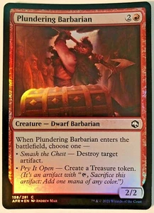 MTG Plundering Barbarian Adventures in the Forgotten Realms 158/281 Foil Common - Picture 1 of 1