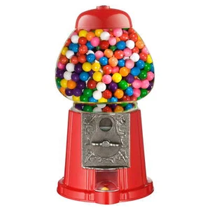 15" Gumball Machine with Coin Bank Vintage Bubble Gum Candy Dispenser Red - Picture 1 of 8
