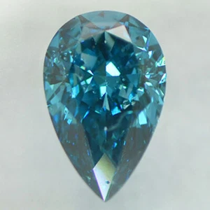 Diamante en forma de pera elegante color azul SI2 mejorado suelto 1,08 quilates certificado IGI - Imagen 1 de 6