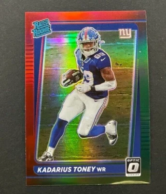 2021 Panini Donruss Optic - Kadarius Toney #P-264 Giants - RC Red Green Prizm - Image 1 of 2