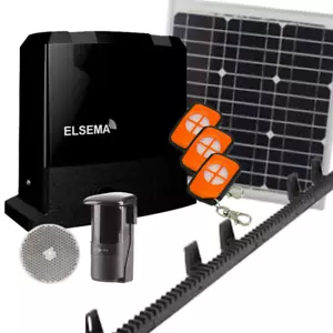 Elsema iS900Solar Sliding Gate Kit with Solar Charger and Battery - Foto 1 di 6