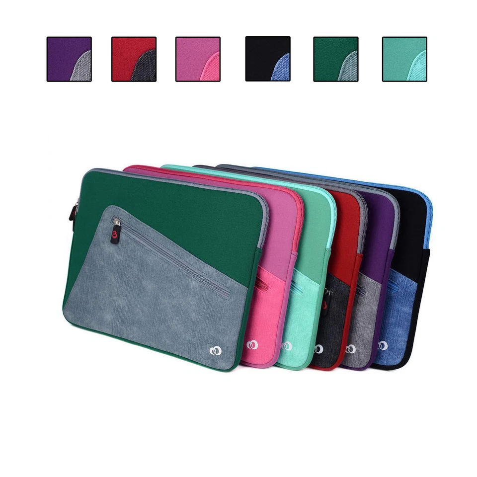 Neoprene Sleeve Cover w/Pocket fits 2010 - 2015 Apple MacBook Air 13 Inch Series - Image 1 of 1