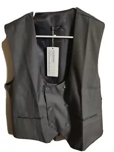 Coofandy Men's Slim Fit Sleeveless Suit Vest Double Breasted Business Dress Wais - Picture 1 of 4