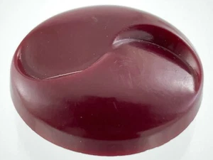 Vintage Carved Bakelite Red Color Garment Button 1.1in Design Pattern 971A - Picture 1 of 5