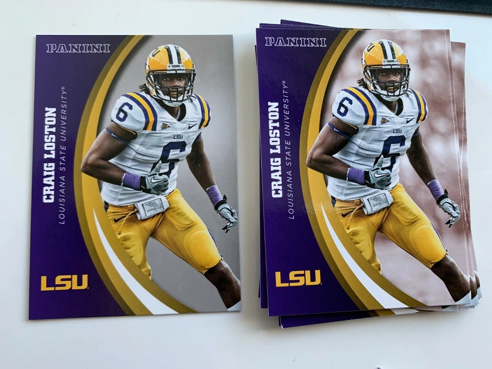 CRAIG LOSTON Lot x5  2015 Panini Collegiate LSU Tigers SILVER #12 - Image 1 of 1