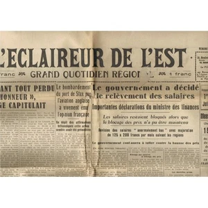 L'ÉCLAIREUR de L'EST 30 Mai 1941 Bouzy Fismes Prouilly Salaires ROOSEVELT Crète - Picture 1 of 7